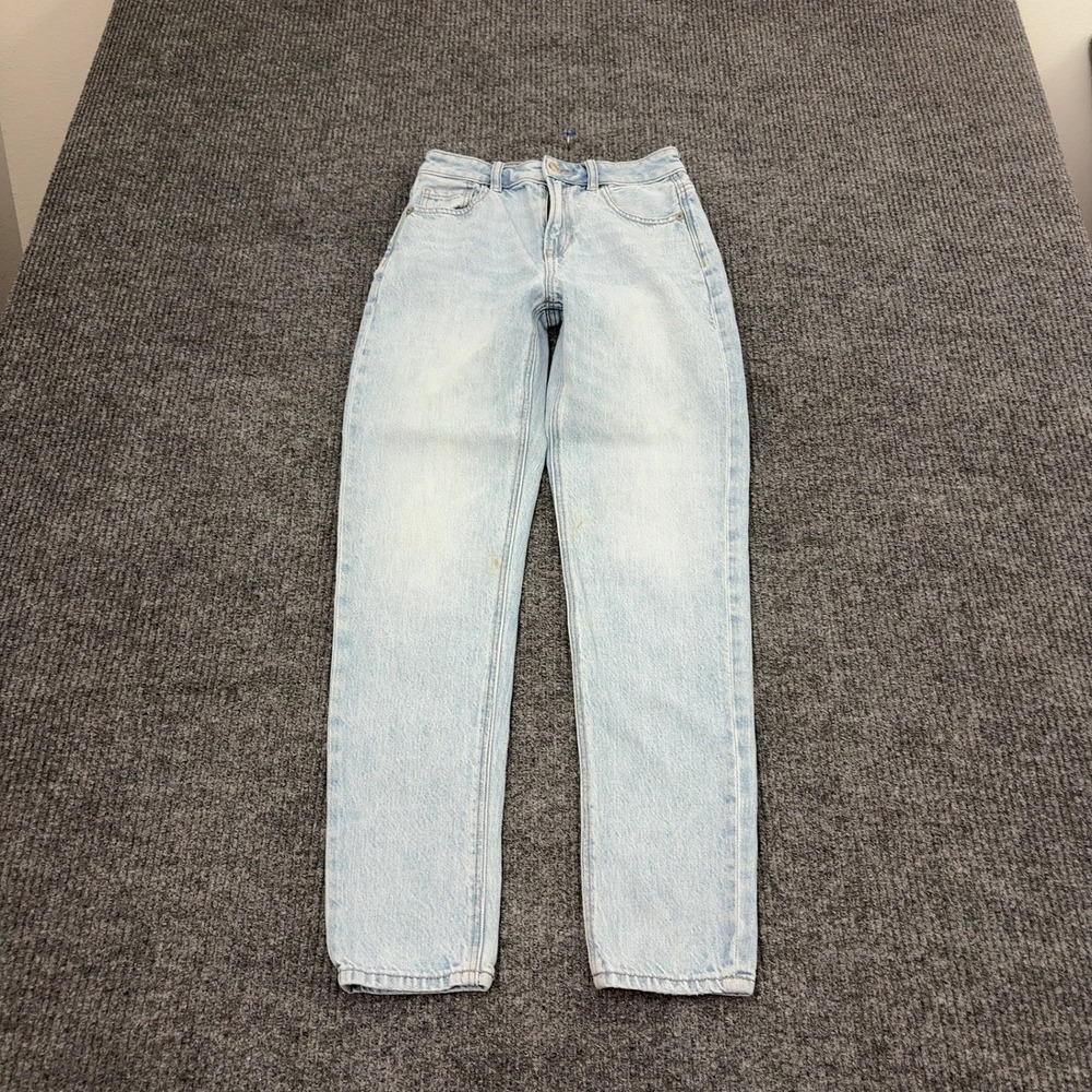 American Eagle Jeans Womens 00 Light Wash Cotton Mom High Rise Casual Streetwear